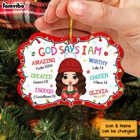 Personalized Gift For Granddaughter God Says I Am Benelux Ornament 30179 thumb 1