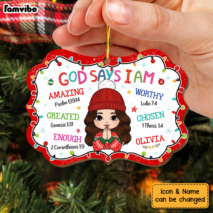 Personalized Gift For Granddaughter God Says I Am Benelux Ornament 30179 1