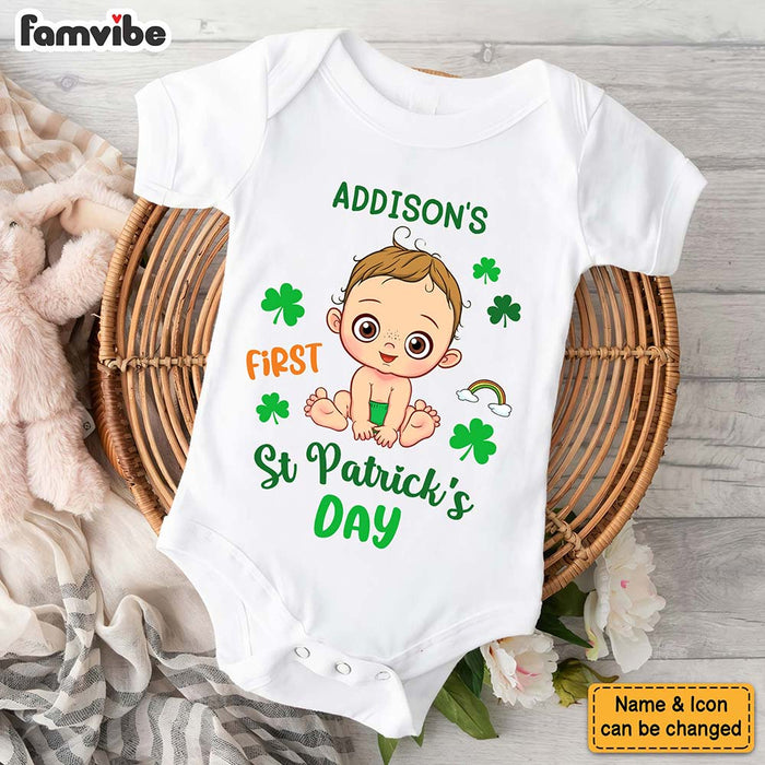 Personalized Gift For Baby First St Patrick's Day Baby Onesie 31834 1