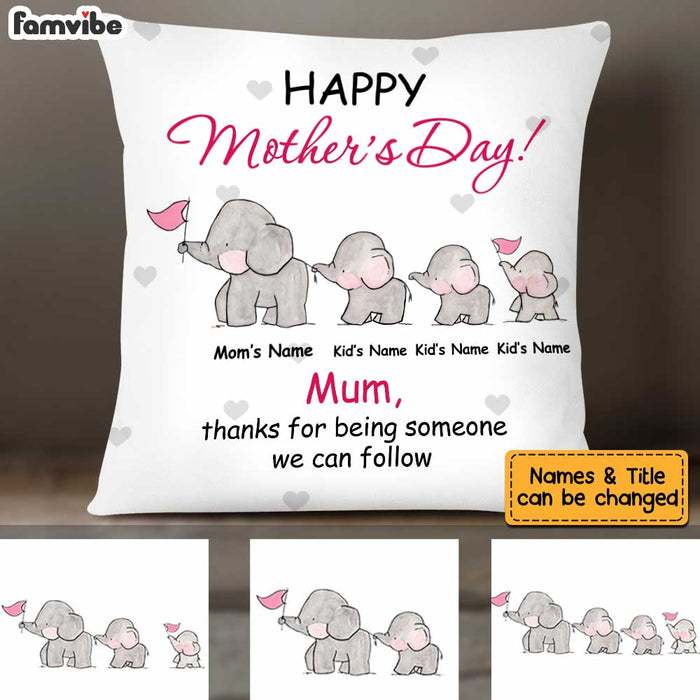 Personalized Elephant Mother Day Pillow FB232 95O58 (Insert Included) 1