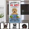 Personalized Welcome To Dog Kitchen Towel  DB191 30O57 thumb 1