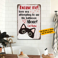 Personalized Cat Bath Metal Sign JL152 67O57 thumb 1