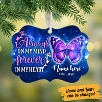Personalized Purple Butterfly Memorial MDF Benelux Ornament NB91 81O60 thumb 1