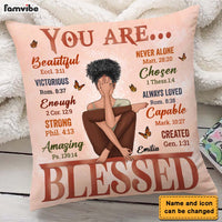 Personalized Daughter Granddaughter You Are Beautiful Loved Blessed Pillow thumb 1
