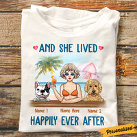 Personalized Dog And Girl Beach T Shirt JN173 26O47 thumb 1
