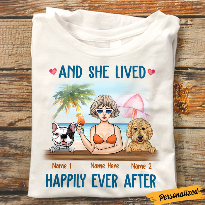Personalized Dog And Girl Beach T Shirt JN173 26O47 1