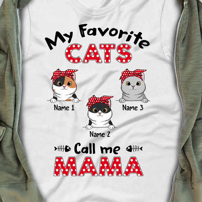 Personalized My Favorite Cat Call Mom Grandma T Shirt MR251 65O57 1