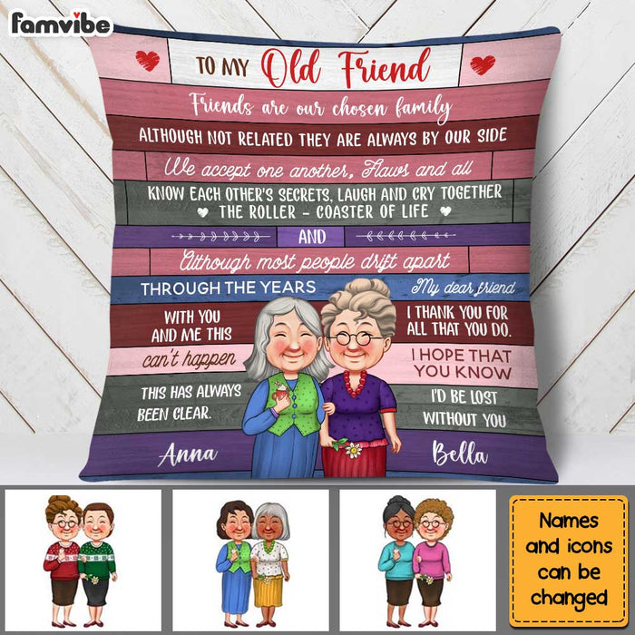 Personalized Gift For Old Friends The Roller-Coaster of Life Pillow 30480 1