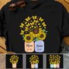 Personalized Mom Grandma Sunflower Butterfly T Shirt MY35 95O57 1