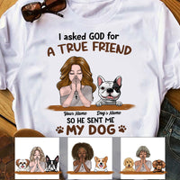 Personalized Dog Mom Ask God Jesus T Shirt AP231 81O58 thumb 1