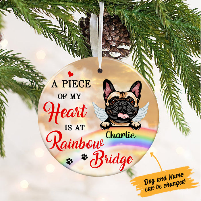 Personalized Rainbow Memorial Dog Ornament OB271 65O36 1