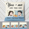 Personalized Dog Couple Sleep Together Pillow JR213 81O34 (Insert Included) 1