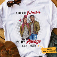 Personalized BWA Couple Forever Always T Shirt AG111 65O57 thumb 1