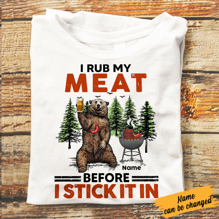 Personalized I Rub My Meat BBQ Camping T Shirt JL81 25O58 1