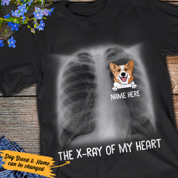 Personalized X Ray Of My Heart Dog T Shirt AP53 73O36 1
