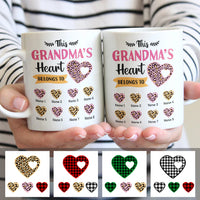 Personalized Mom Grandma Heart Belong To Mug MR42 95O47 thumb 1