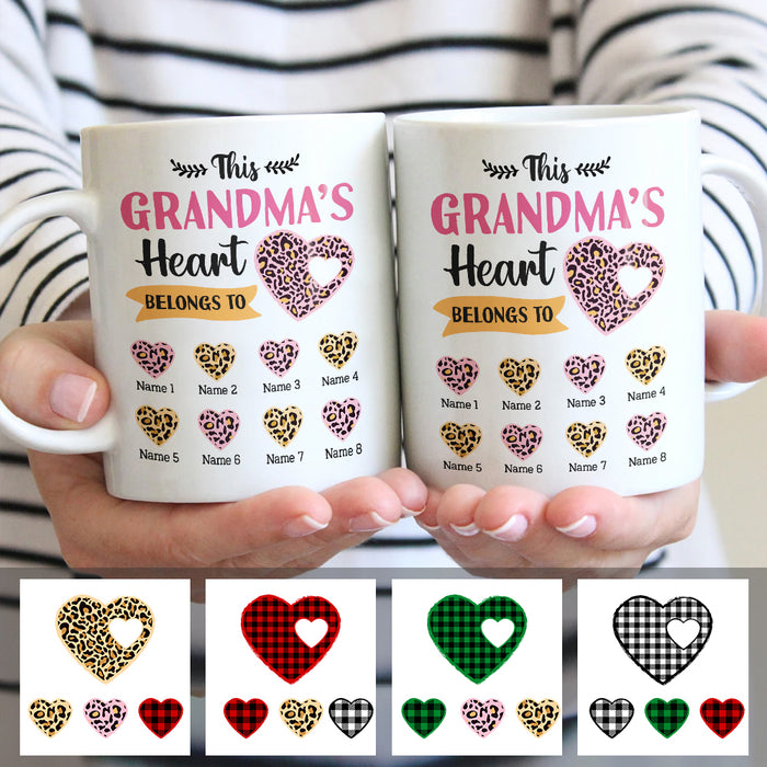 Personalized Mom Grandma Heart Belong To Mug MR42 95O47 1