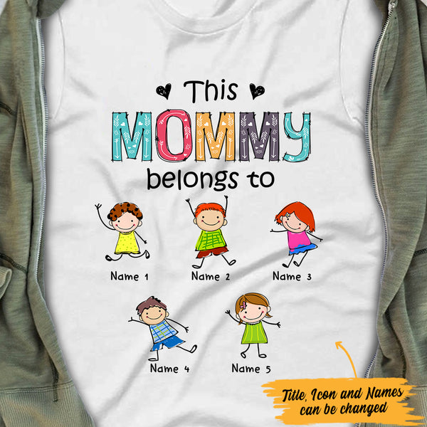 Personalized Mom Grandma Belongs To T Shirt MR121 81O47 - Famvibe