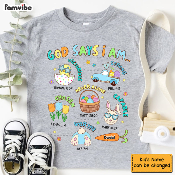 Personalized Easter Gift For Granddaughter God Says I Am Kid T Shirt - Kid Hoodie - Kid Sweatshirt 31662 1