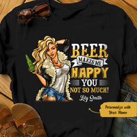 Personalized Beer Makes Me Happy T Shirt JL281 65O58 thumb 1
