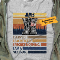 Personalized Veteran  White T Shirt JN51 95O53 thumb 1