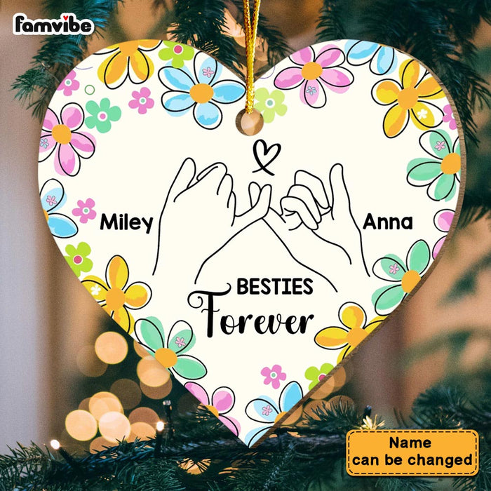 Personalized Friendship Floral Love Heart Ornament 30349 1