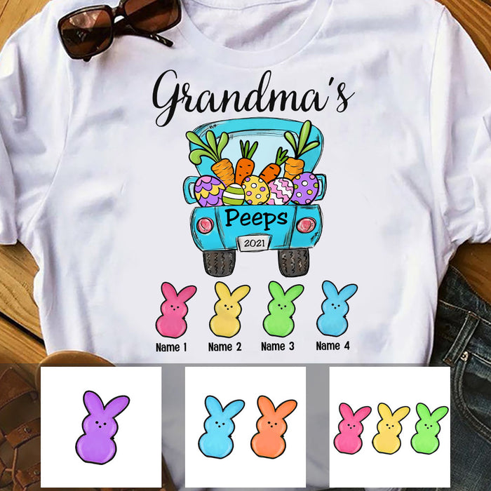 Personalized Grandma Peeps Easter Truck T Shirt FB192 67O53 1