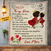Personalized To My Daughter Letter Fleece Blanket AG52 65O34 thumb 1