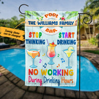 Personalized Pool Bar No Working Flag AG201 30O36 thumb 1