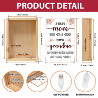 Personalized Gift For Nana First Mom Now Grandma Picture Frame Light Box 31484 thumb 1