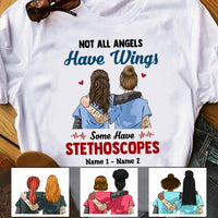 Personalized Nurse Friend Angel T Shirt FB42 73O47 thumb 1
