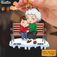 Personalized Gift For Grandson Hugging Grandma Ornament 30532 thumb 1