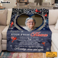 Personalized Memorial Cardinal Gift Hugs From Heaven Blanket 30062 thumb 1
