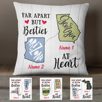 Personalized Besties At Heart Long Distance  Pillow SB2431 30O47 (Insert Included) thumb 1