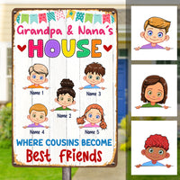 Personalized Grandma Grandpa House Metal Sign JL83 30O47 thumb 1