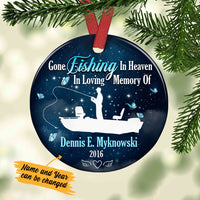 Personalized Gone Fishing In Heaven Memorial Dad Ornament OB292 87O34 thumb 1