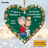 Personalized Gift The Love Between Grandma And Granddaughter Heart Ornament 29905 thumb 1