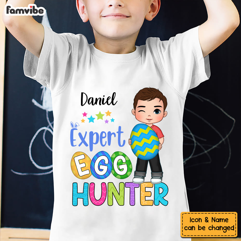 Personalized Easter Gift For Grandson Expert Egg Hunter Kid T Shirt - Kid Hoodie - Kid Sweatshirt 31612 Mockup 2