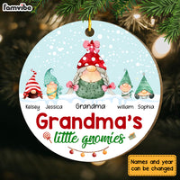 Personalized Gift For Grandma Little Gnomies Circle Ornament 29399 thumb 1