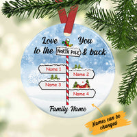 Personalized North Pole And Back Family  Circle Ornament NB191 85O34 thumb 1