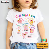 Personalized Gift For Granddaughter Gods Says I Am Kid T Shirt - Kid Hoodie - Kid Sweatshirt 31063 thumb 1
