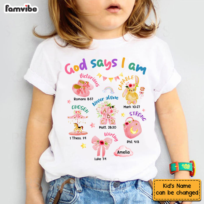 Personalized Gift For Granddaughter Gods Says I Am Kid T Shirt - Kid Hoodie - Kid Sweatshirt 31063 1