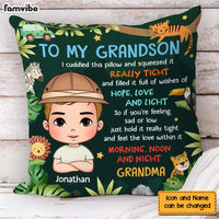 Personalized Gift For Grandson Jungle Animal Pillow 30809 thumb 1