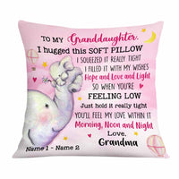 Personalized Elephant Granddaughter Hug This Pillow JR32 81O58 thumb 1