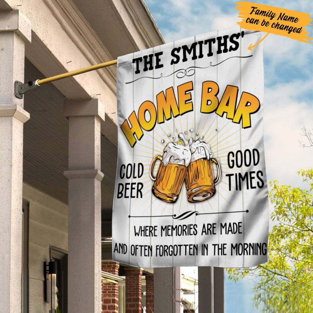 Personalized Home Bar Cold Beer Flag AG122 26O57