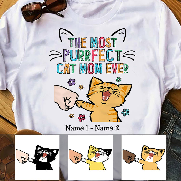 Personalized Purrfect Cat Mom Ever T Shirt MR191 67O53 1