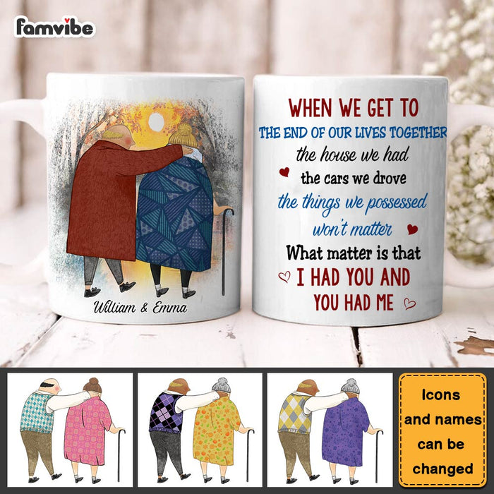 Personalized Couple Gift We Get To The End Of Our Lives Together Mug 31247 1