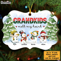 Personalized My Grandkids Melt My Heart Grandma Christmas Benelux Ornament OB81 23O28 thumb 1