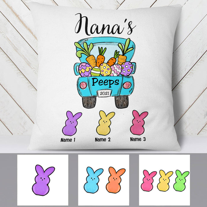 Personalized Grandma Peeps Easter Truck Pillow FB192 67O53 (Insert Included) 1