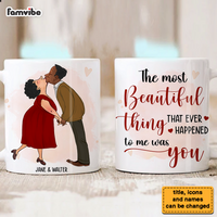 Personalized Couple The Mo st Beautiful Thing That Ever Happened To Me Was You Mug 31392 thumb 1